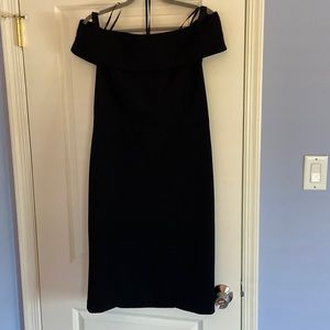 Calvin Klein off the shoulder black dress